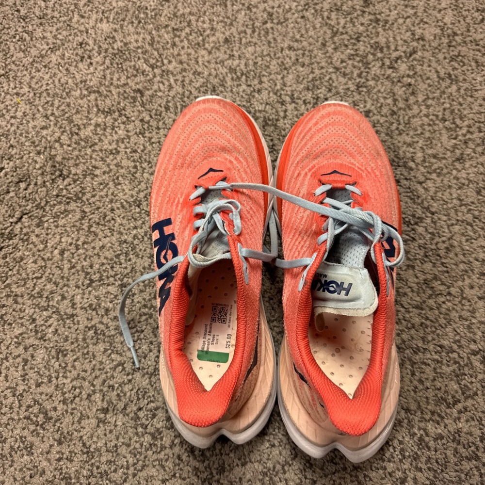 Hoka Mach 5 Running Shoes Womens 8 Orange Peach Blue Athletic Sneakers 1127894 - Picture 6 of 8
